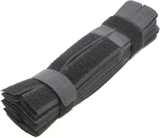 50Pcs Cable Ties Reusable Fastening Wire Organizer Cord Rope Holder 7 Inch (Black)