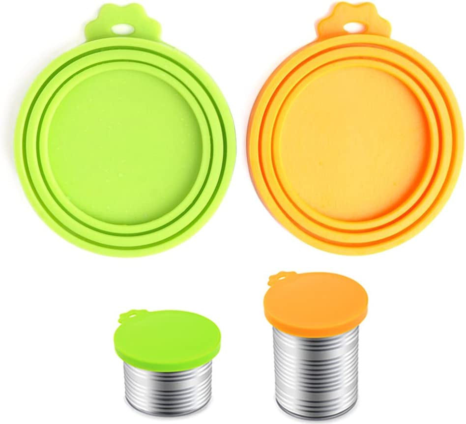 Pet Can Covers/6 Pack Silicone Dog Cat Food Can Lids/Universal Size Fit Most Standard Size Cans