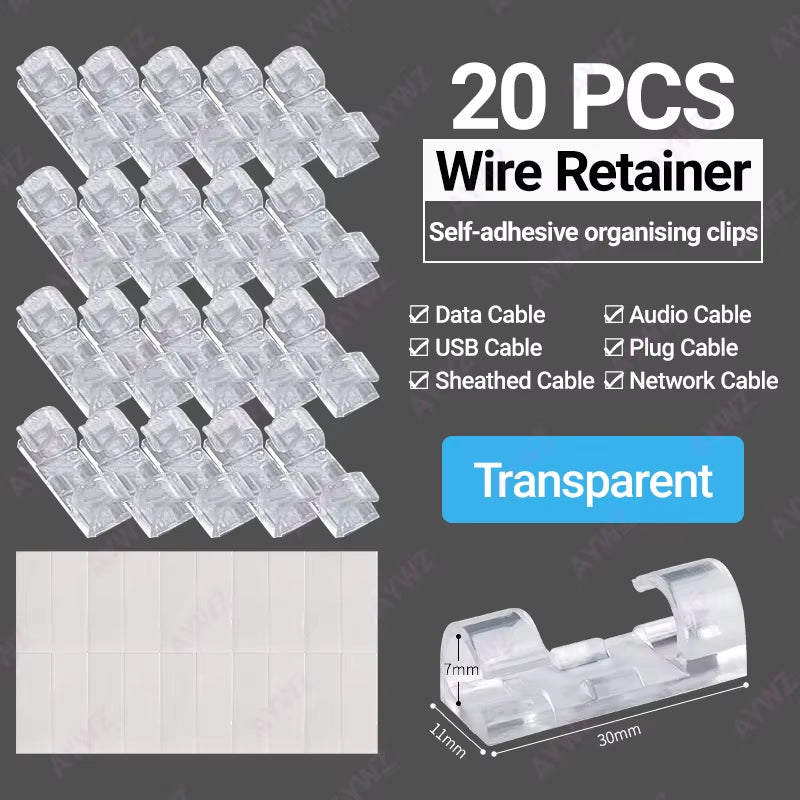 No-Punch Cable Manager, Wall Sticker, Traceless Wire Storage, Fixed Self-Adhesive Wire Clip, Network Cable Routing Artifact