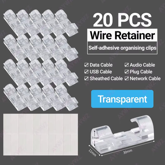 No-Punch Cable Manager, Wall Sticker, Traceless Wire Storage, Fixed Self-Adhesive Wire Clip, Network Cable Routing Artifact