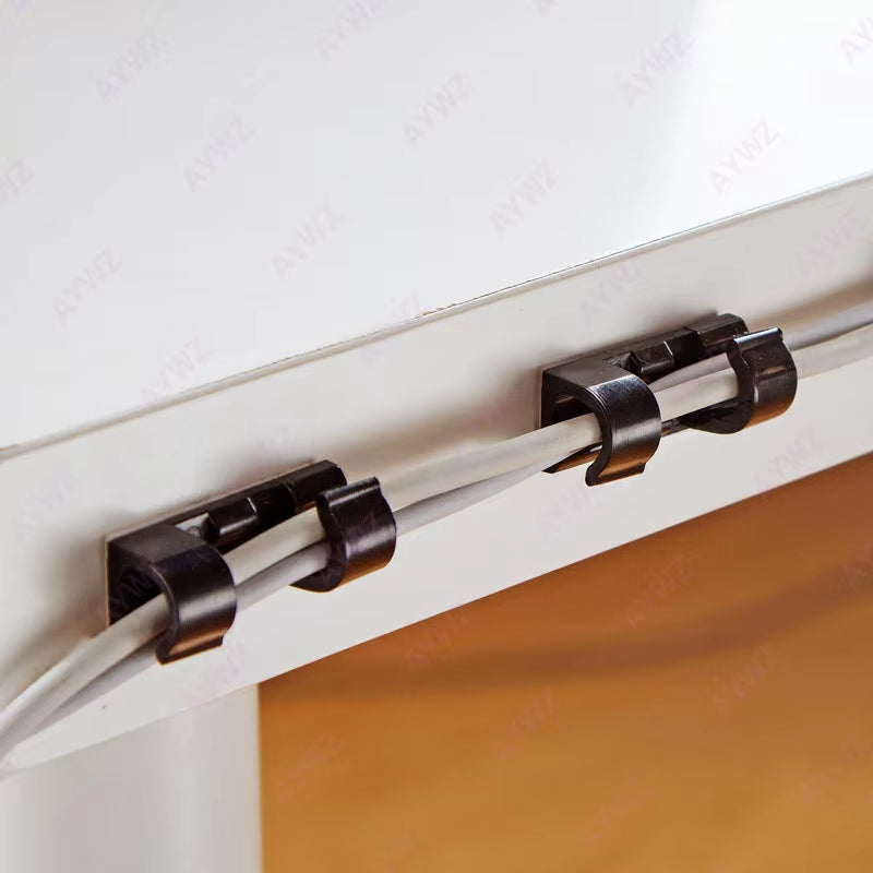 No-Punch Cable Manager, Wall Sticker, Traceless Wire Storage, Fixed Self-Adhesive Wire Clip, Network Cable Routing Artifact