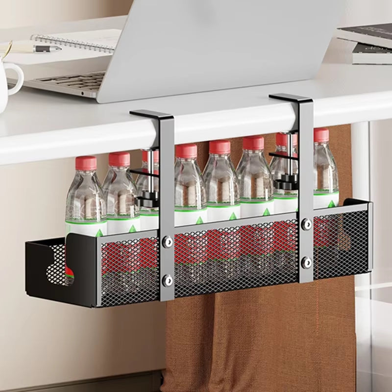 1PCS under Desk Cable Management Tray, No Drill Steel Desk Cable Organizers, Wire Management Tray Cable Management Rack