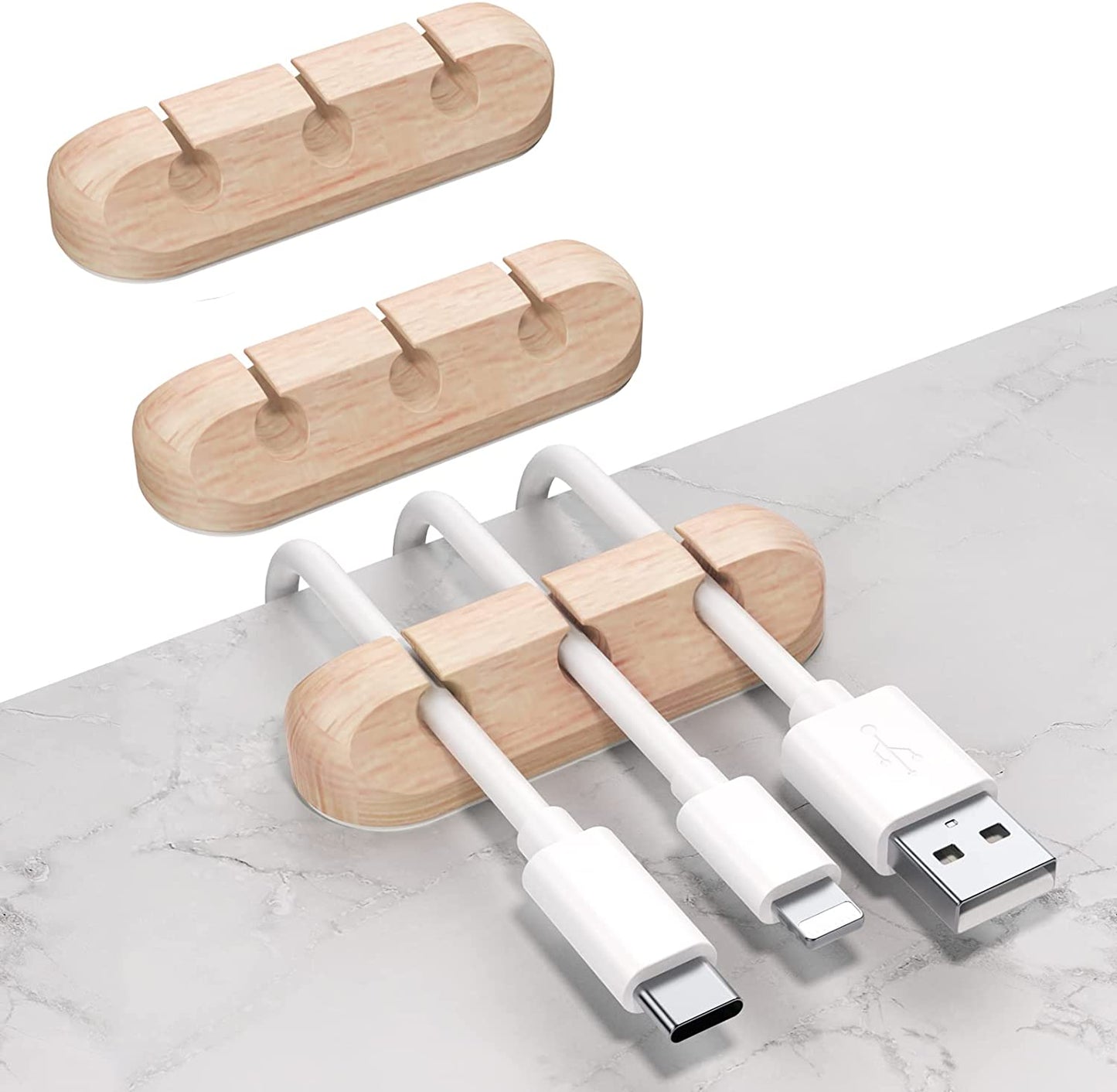 Cable Holder Clips, 3-Pack Cable Management Cord Organizer Clips Silicone Self Adhesive for Desktop USB Charging Cable Nightstand Power Cord Mouse Cable Wire PC Office Home