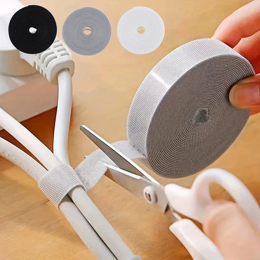 1PC Data Cable Management Cable Tie Reusable Removable Multi-Purpose Wire Organizer Data Cable Storage Tape Plant Fixation