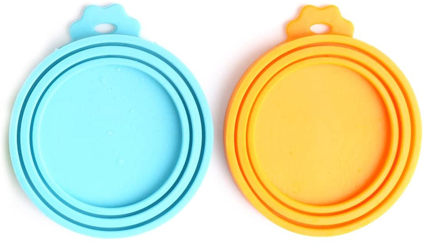 Pet Can Covers/6 Pack Silicone Dog Cat Food Can Lids/Universal Size Fit Most Standard Size Cans