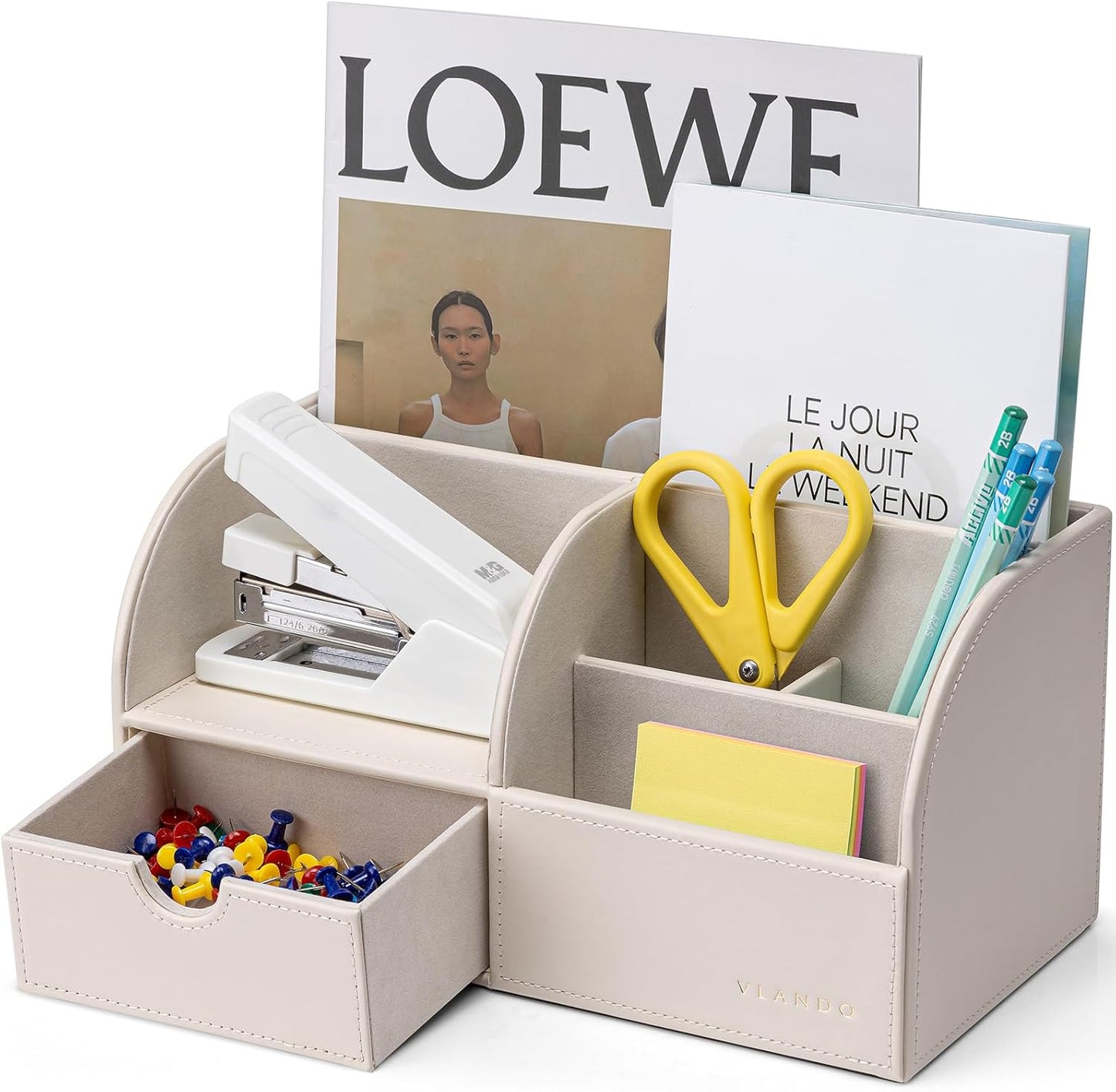 Office Supplies Desk Organizer Caddy,Back to School Supplies for Desk Caddy, Desktop Hanging File Letter Document Storage Holder with Drawer Organizer Section for Office Home 2 Pack Black