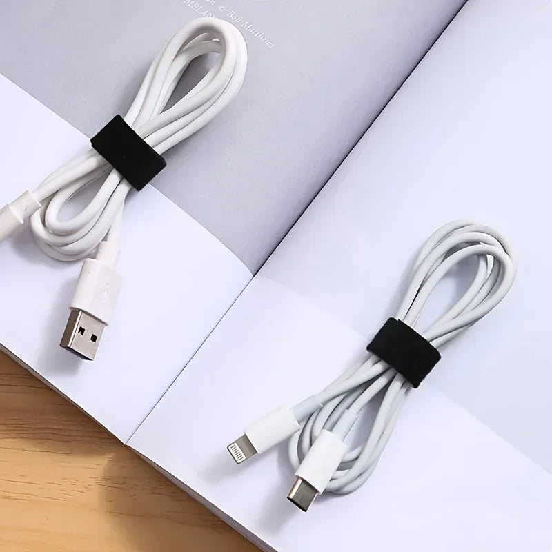 1PC Data Cable Management Cable Tie Reusable Removable Multi-Purpose Wire Organizer Data Cable Storage Tape Plant Fixation